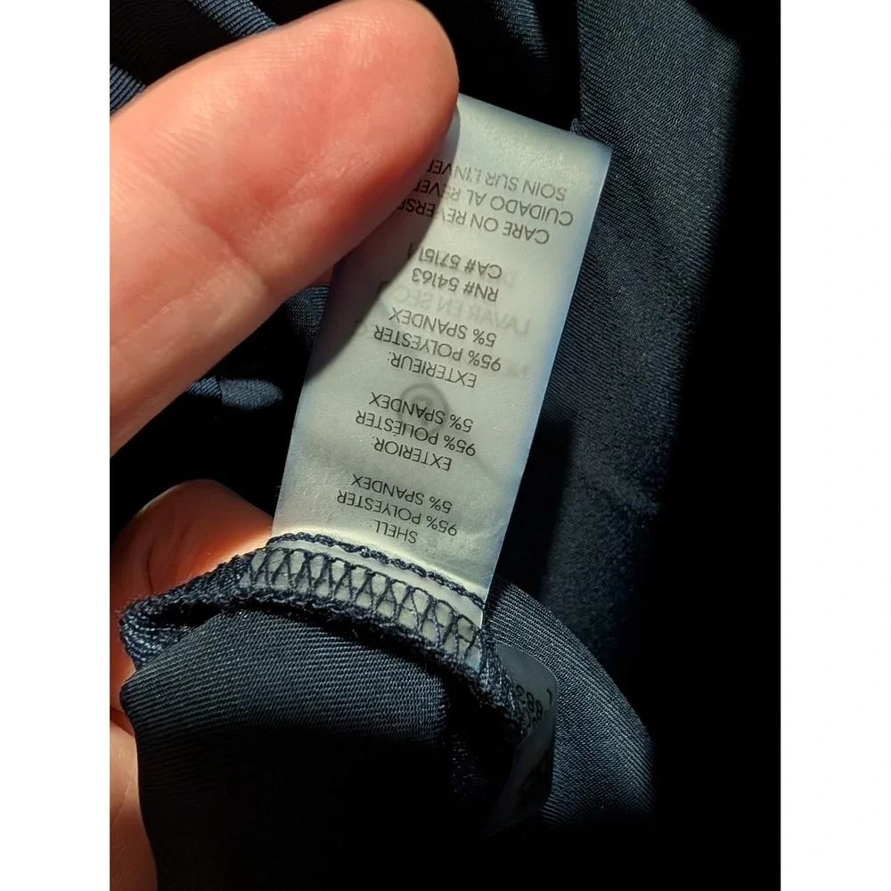 Calvin Klein Womens 2XP Navy Blue Pull On Elastic Waist Tapered Pants Work - Picture 6 of 9